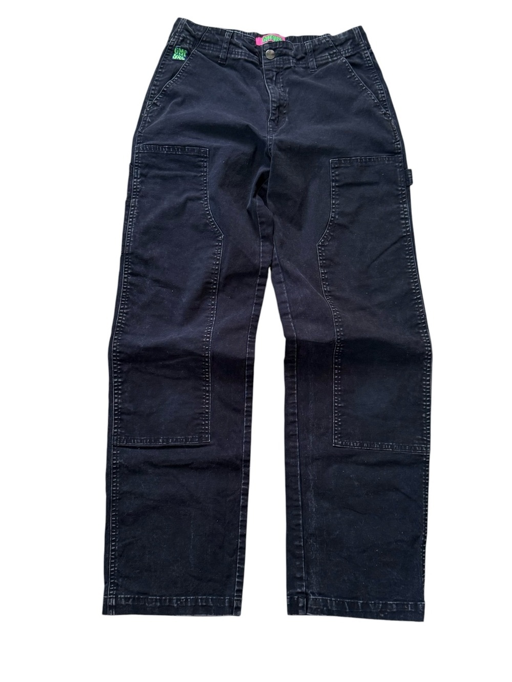 Empyre Black Mineral Wash Carpenter Pants